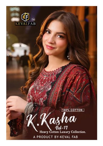 KEVAL FAB K KASHA VOL 17 LAWN KARACHI SUITS
