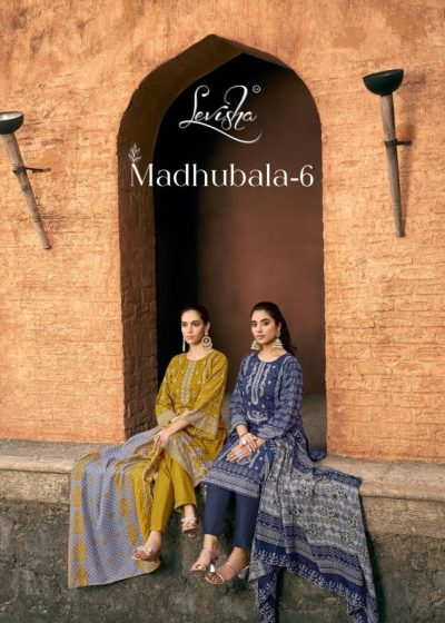 LEVISHA MADHUBALA VOL 6 PURE CAMBRIC COTTON SUITS