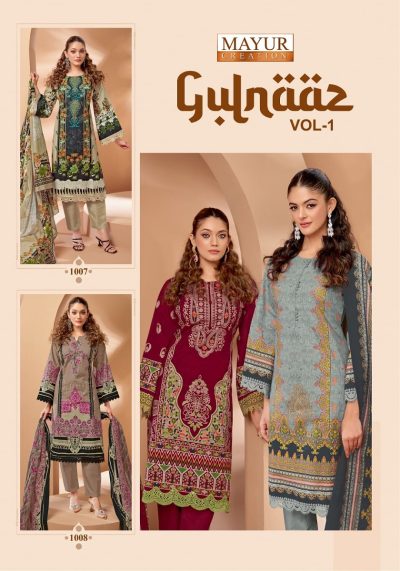 MAYUR GULNAAZ VOL 1 COTTON PRINTED SUITS