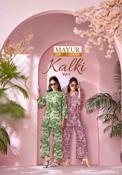 MAYUR KALKI VOL 1 RAYON PRINTED CO ORD SET
