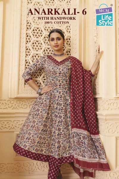 MCM LIFESTYLE ANARKALI VOL 6 HEAVY COTTON SUITS