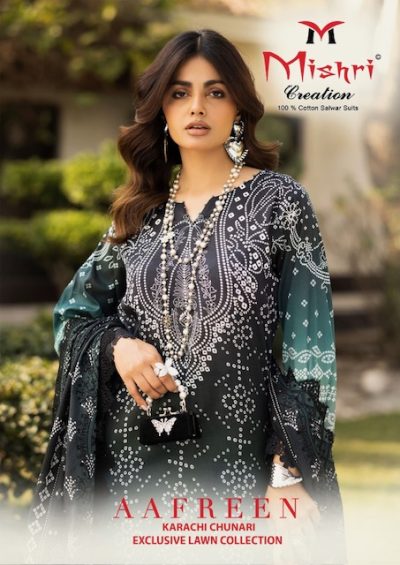 MISHRI CREATION AAFREEN LAWN KARACHI SUITS CATALOG