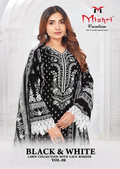 MISHRI CREATION BLACK & WHITE VOL 8 COTTON SUITS