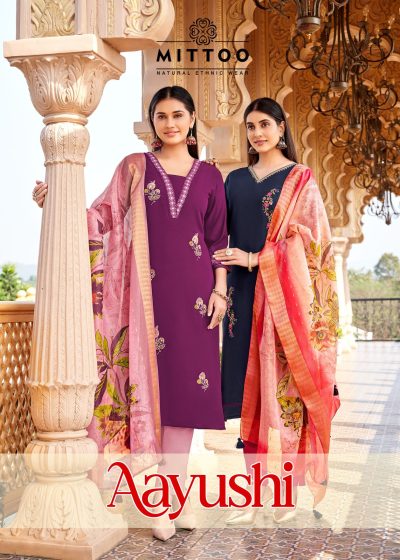 MITTOO AYUSHI VISCOSE SILK KURTI CATALOGUE