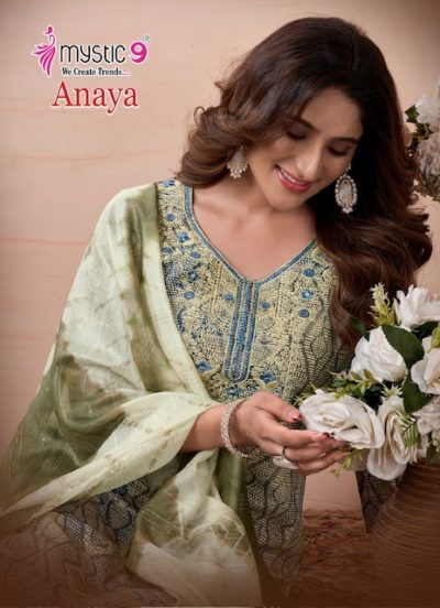 MYSTIC 9 ANAYA VOL 3 HEAVY RAYON REDAYMADE KURTI