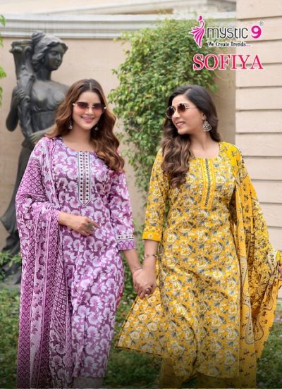 MYSTIC 9 SOFIYA VOL 2 COTTON CAMBRIC PRINT KURTI