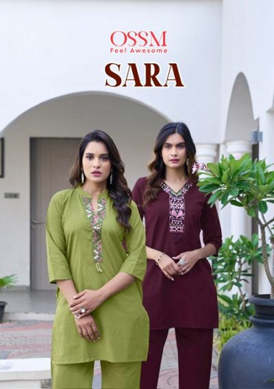 OSSM SARA COTTON EMBROIDERY CO ORD SET SUPPLIER