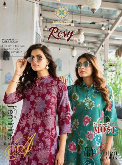 PASSION TREE ROSY VOL 1 READYMADE KURTIS CATALOG