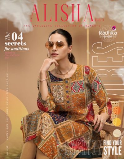 RADHIKA LIFESTYLE ALISHA VOL 3 RAYON PRINTED KURTI