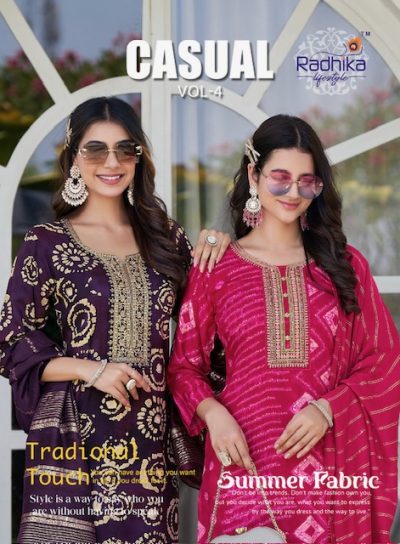 RADHIKA LIFESTYLE CASUAL VOL 4 HEAVY RAYON KURTI