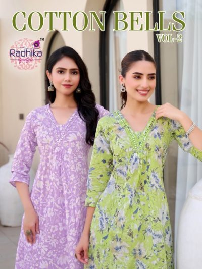 RADHIKA LIFESTYLE COTTON BELLS VOL 2 COTTON KURTIS