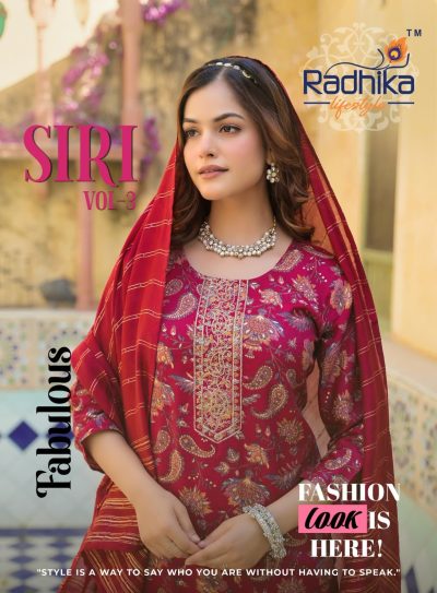 RADHIKA LIFESTYLE SIRI VOL 3 RAYON READYMADE KURTI