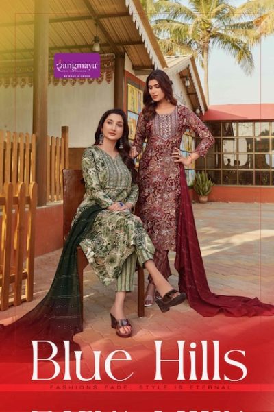 RANGMAYA BLUE HILLS RAYON READYMADE KURTI