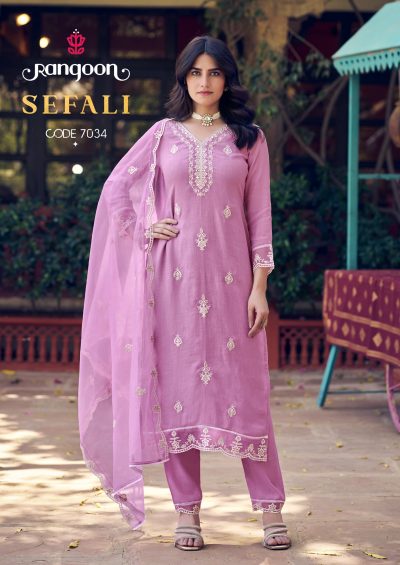 RANGOON SEFALI VISCOSE HANDWORK READYMADE KURTI
