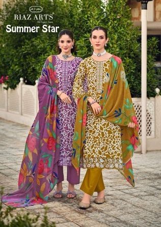 RIAZ ARTS SUMMER STAR PURE LAWN PRINTED SUITS