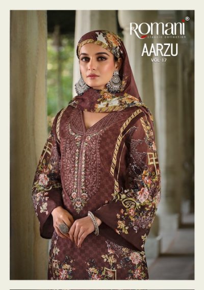 ROMANI AARZU VOL 17 PURE COTTON SUITS CATALOG