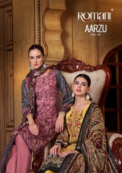 ROMANI AARZU VOL 18 PURE COTTON SUITS CATALOGUE