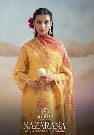 RUPALI FASHION NAZARANA PURE VISCOSE MUSLIN SUITS