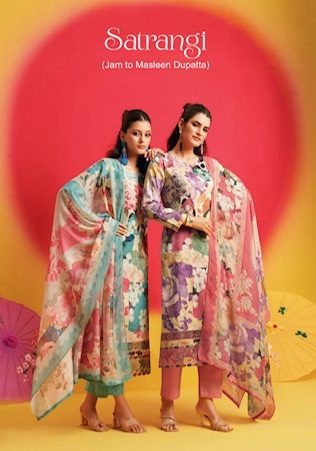 RUPALI FASHION SATRANGI JAAM SATIN PRINTED SUITS