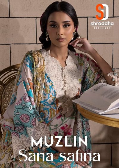 SHRADDHA DESIGNER MUZLIN SANA SAFINAZ CATALOGUE
