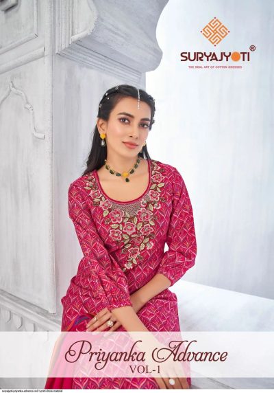 SURYAJYOTI PRIYANKA ADVANCE VOL 1 PRINTED SUITS