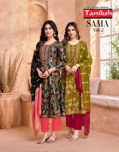 TANIKSH SAMMA VOL 2 VERTICAL EMBROIDERY KURTI
