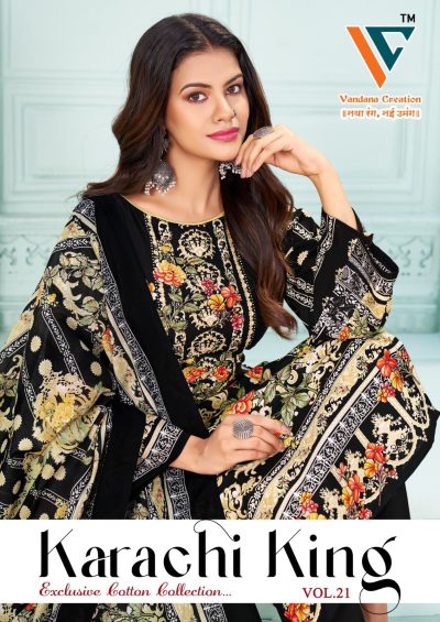 VANDANA CREATION KARACHI KING VOL 21 SUITS WHOLESALER