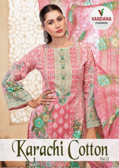 VANDANA FASHION KARACHI COTTON VOL 13 SUITS