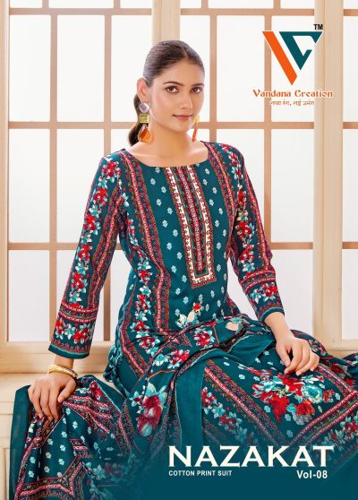 VANDANA‎‎‎‎ CREATION NAZAKAT VOL 8 LAWN PRINTED SUITS