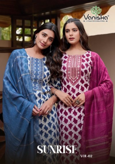 VANISKA SUNRISE VOL 2 FOIL PRINT READYMADE KURTI