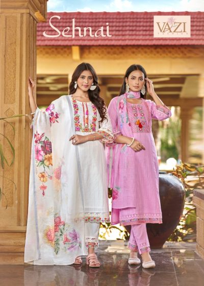 VAZI FASHION SEHNAI PURE COTTON READYMADE KURTI