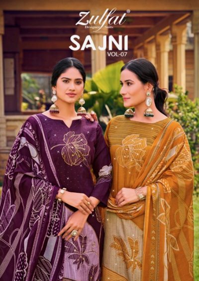 ZULFAT DESIGNER SAJNI VOL 7 PURE JAM COTTON SUITS