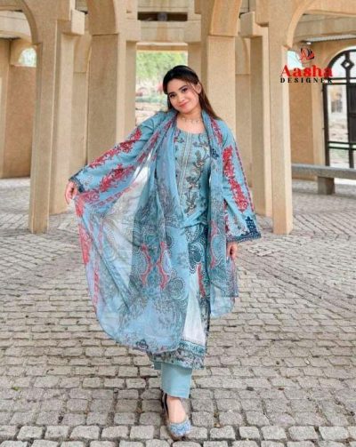 AASHA DESIGNER PAKISTANI SUITS ONLINE SHOPPING SURAT