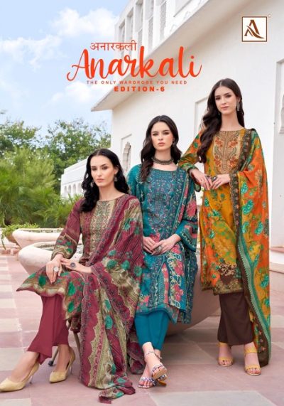 ALOK SUIT ANARKALI EDITION 6 COTTON PRINTED SUITS