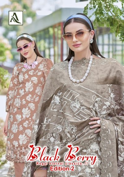 ALOK SUIT BLACK BERRY EDITION 2 PURE COTTON SUITS