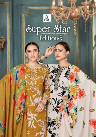 ALOK SUIT SUPER STAR EDITION 5 PRINTED SUITS