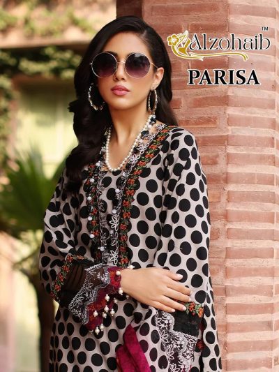 ALZOHAIB PARISA PURE COTTON EMBROIDERY SUITS
