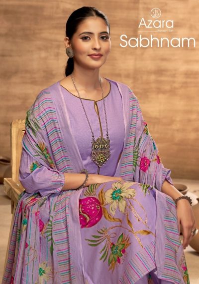 AZARA SABHNAM PURE COTTON EMBROIDERY SUIT