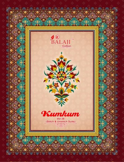 BALAJI COTTON KUMKUM VOL 38 PRINTED SUITS SUPPLIER