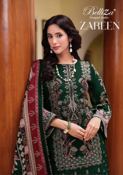 BELLIZA DESIGNER ZAREEN PURE COTTON SUITS CATALOG