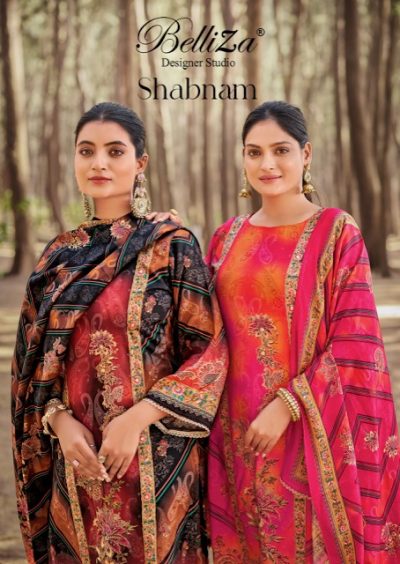 BELLIZA SHABNAM MUSLIN DIGITAL PRINTED SUITS