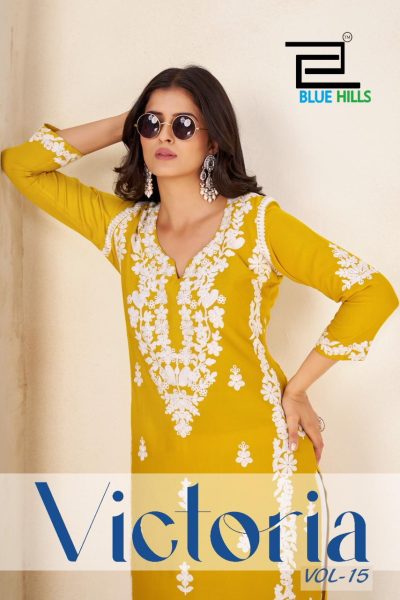 BLUE HILLS VICTORIA VOL 15 READYMADE KURTIS CATALOG