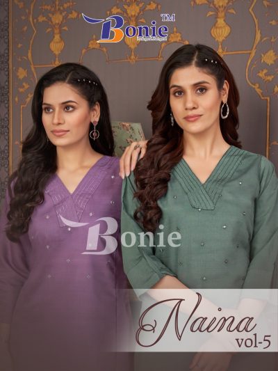 BONIE BRAND NAINA VOL 5 VISCOSE KURTI PLAZO