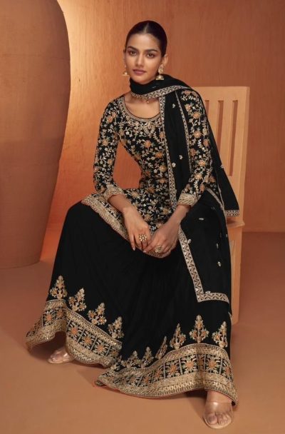 GULKAYRA DESIGNER JHANVI CHINON FANCY SUITS