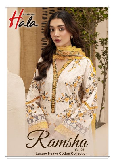 HALA RAMSHA VOL 5 COTTON LAWN KARACHI SUITS