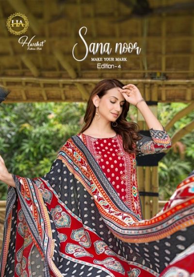 HARSHIT FASHION SANA NOOR EDITION 4 VISCOSE SUITS