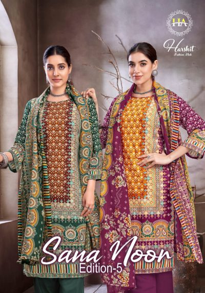 HARSHIT FASHION SANA NOOR EDITION 5 VISCOSE SUITS