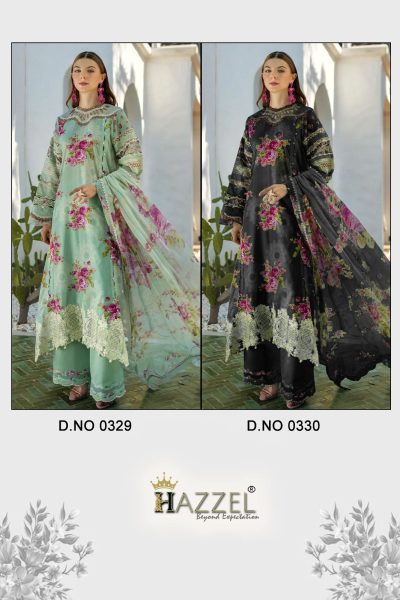 HAZZEL ELAF SIGNATURE D.NO 0329 & 0330 COTTON SUITS
