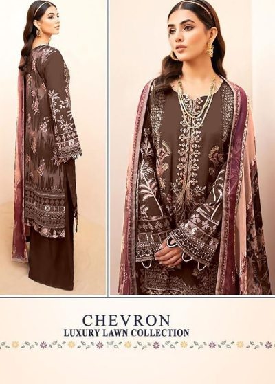 JIHAN CHEVRON LUXURY LAWN COLLECTION SUITS