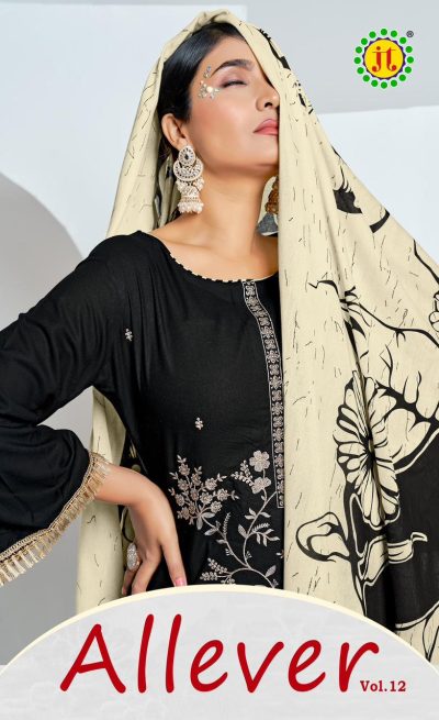 JT ALLEVER VOL 12 REYON EMBROIDERY SUITS CATALOG